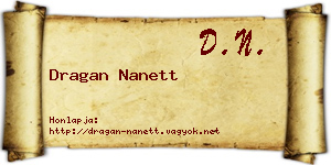 Dragan Nanett névjegykártya